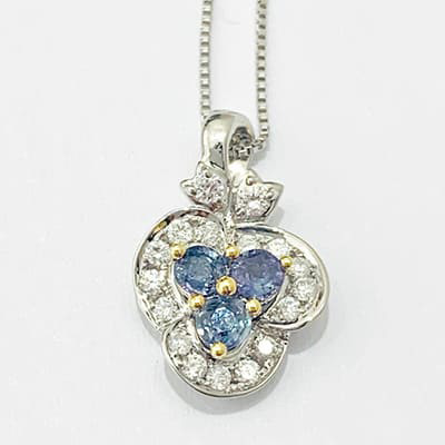 Alexandrite necklace 0.28ct K18WG