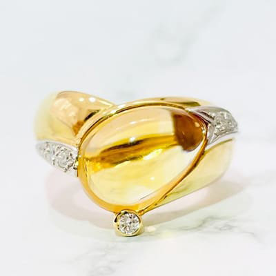 4.88ct K18YG citrine ring !
