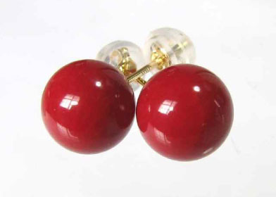 金券・商品券属買取ランキング3位 red coral earrings