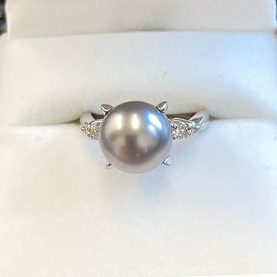 Pearl ring K18WG