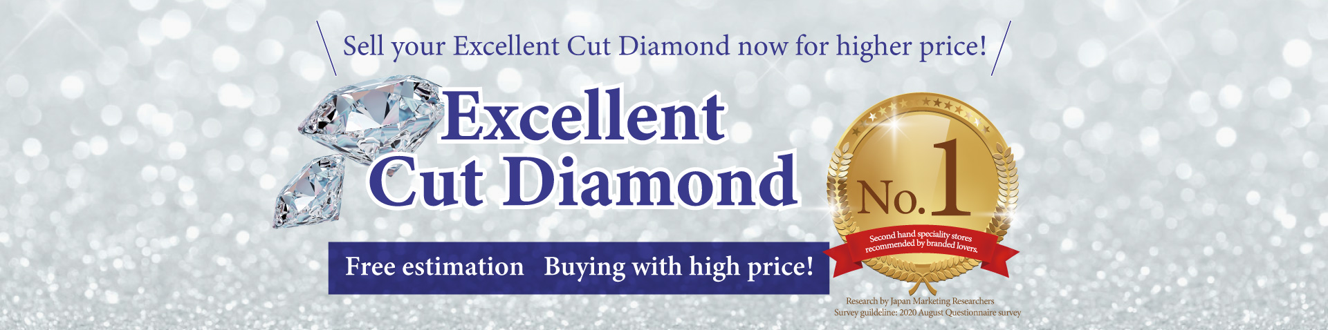 Free estimation of excellent cut diamond