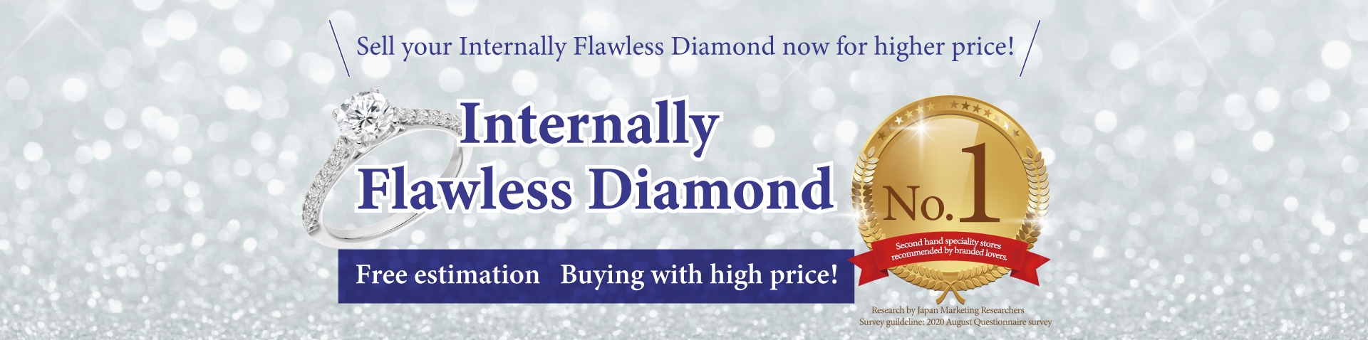 Free estimation of internally flawless diamond