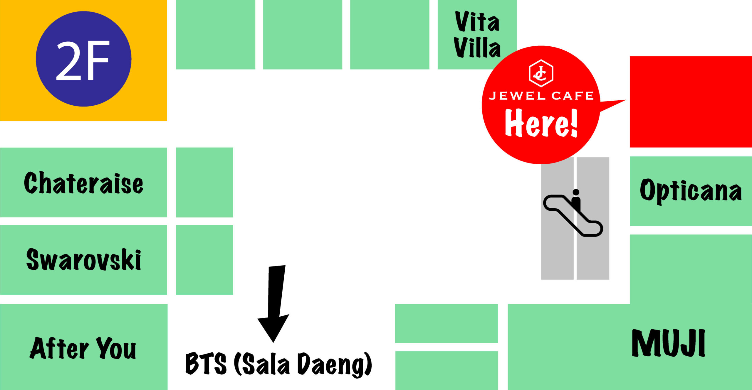 Jewel Cafe Silom Complex floor map location