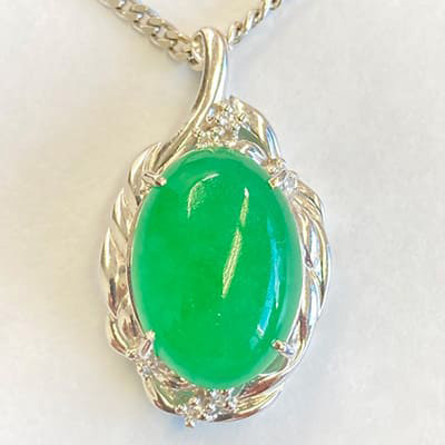 Jade necklace K18WG
