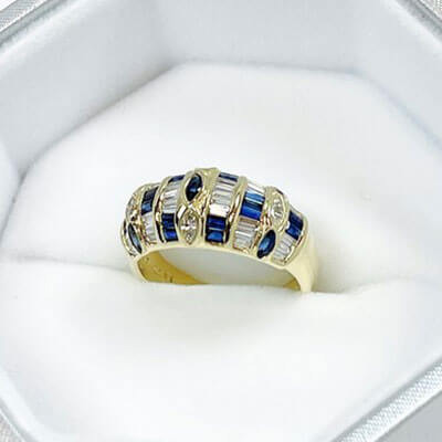 1.17ct K18YG sapphire ring !