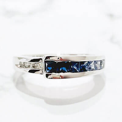 Sapphire ring 0.70ct K18WG