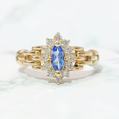Tanzanite ring 0.20ct K18YG