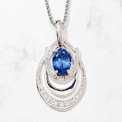 Tanzanite necklace 0.81ct K18WG