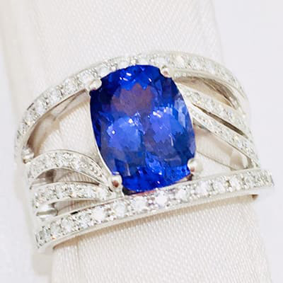 Tanzanite ring 1.21ct Pt900
